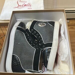 Christian Louboutin Black High-Top Sneakers